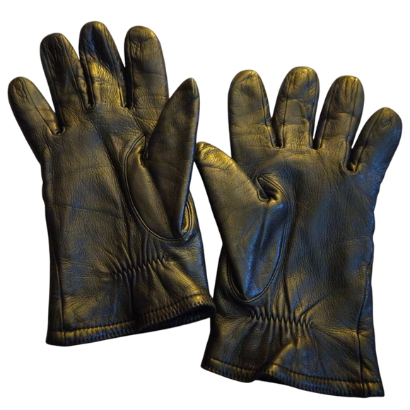 Vintage Isotoner Aris Set Of 2 Women (8-9) Leather Gloves Winter Riding Classic - Picture 6 of 11